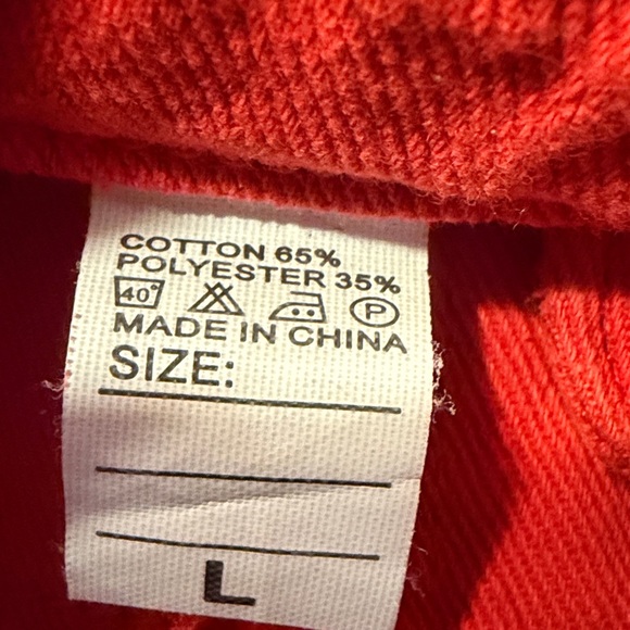 Distressed Red Button-Up Shacket - Picture 2 of 2